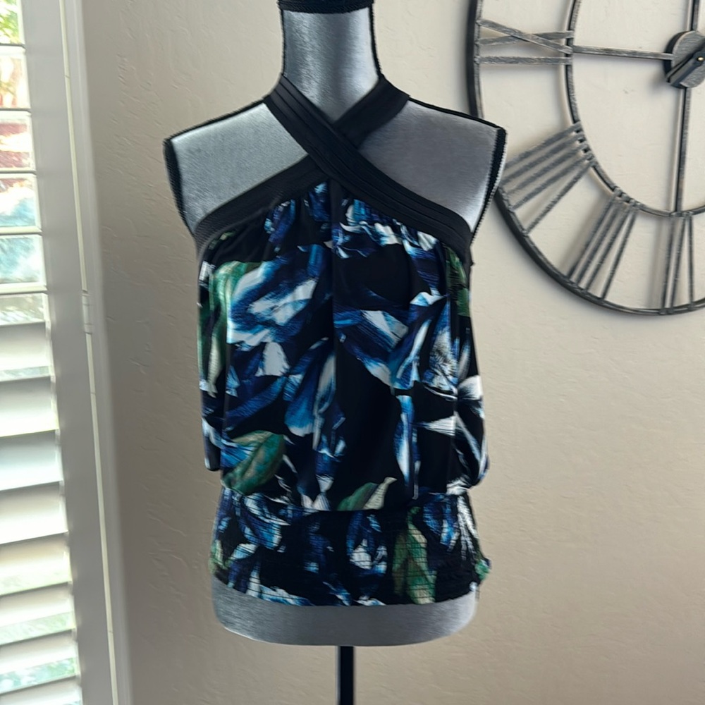 White House Black Market Halter top w elasticized bottom